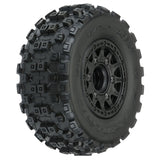1/10 Badlands MX M2 Fr/Rr 2.2"/3.0" SC Mounted 12mm Blk Raid (2) - PRO1015610