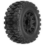 1/10 Badlands MX28 BELTED F/R 2.8" MT Tres Mounted 12mm Blk Raid (2) - PRO1017410