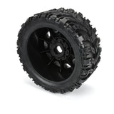 1/6 Masher X HP BELTED F/R 5.7” Tires MTD 24mm Blk Raid 8x48 Hex (2) - PRO1017611