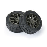 1/8 Vector S3 Front/Rear 35/85 2.4" Belted Mounted Tires, 14mm Gray: Vendetta - PRO1020410