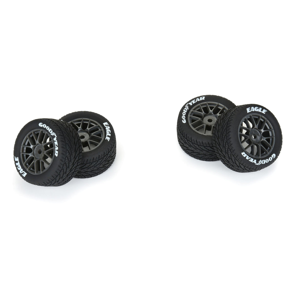 Pro-Line 1/12 Goodyear Eagle Wet Tire F/R MTD Gray Wheels (4)