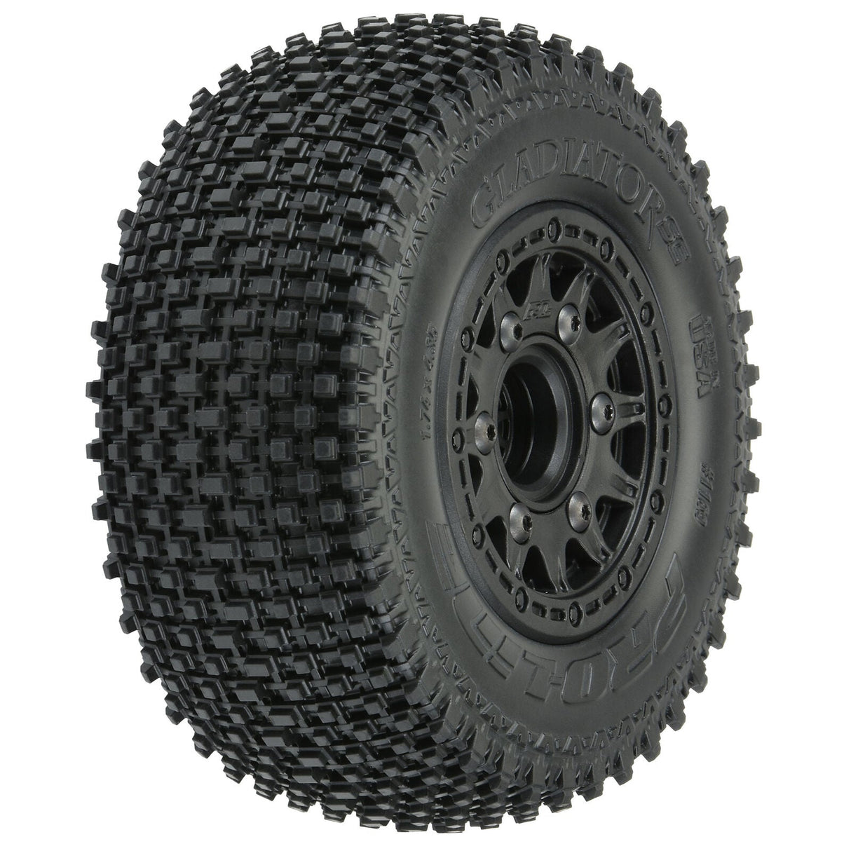 1/10 Gladiator M3 Front/Rear 2.2"/3.0" SC Mounted 12mm Blk Raid (2) - PRO116912