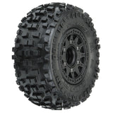 1/10 Badlands Front/Rear 2.2"/3.0" SC Mounted 12mm Black Raid (2) - PRO118210