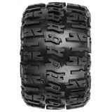 1/8 Trencher X F/R 3.8" MT Tires Mounted 17mm Blk Raid (2) - PRO118410