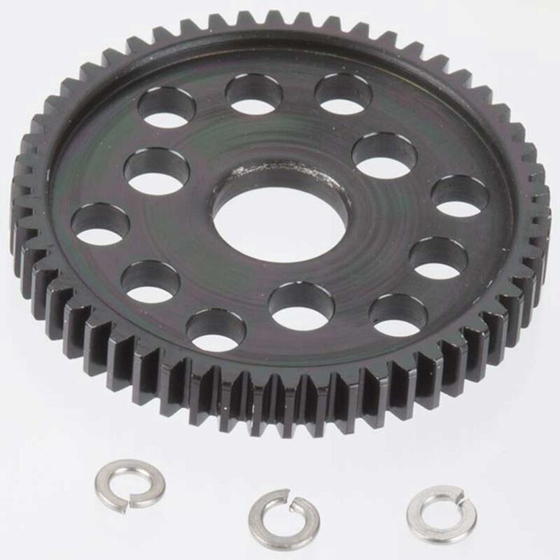 32P Hard Black Steel Spur, 54T: Slash, Stampede 4x4
