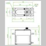 422HD V2 Digital Metal Gear Waterproof Programmable Servo, Black - SEHREEFS65
