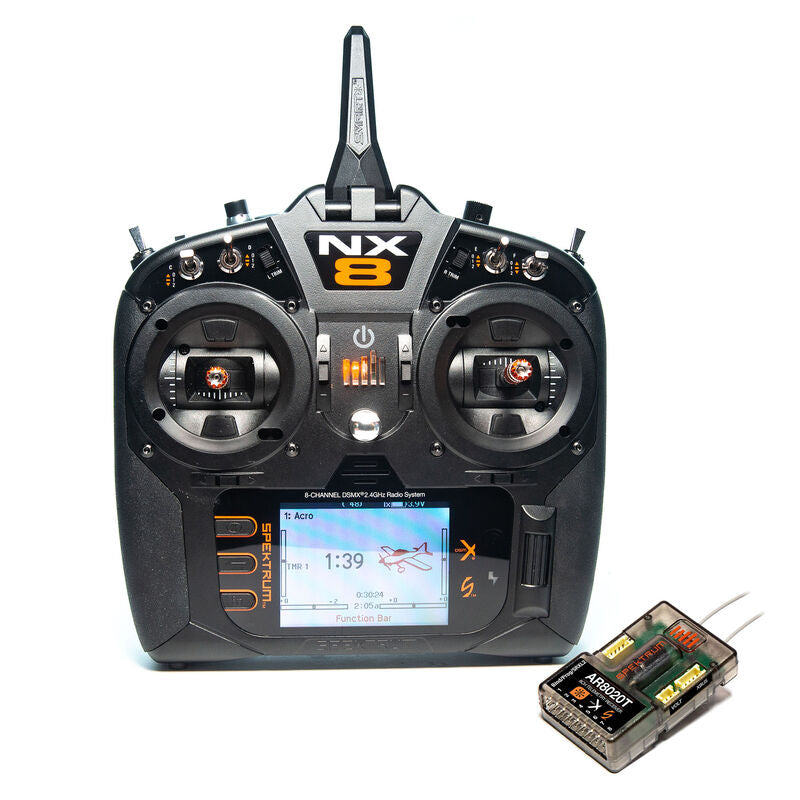 NX8 8-Channel DSMX Transmitter with AR8020T Telemetry Receiver - SPM8200