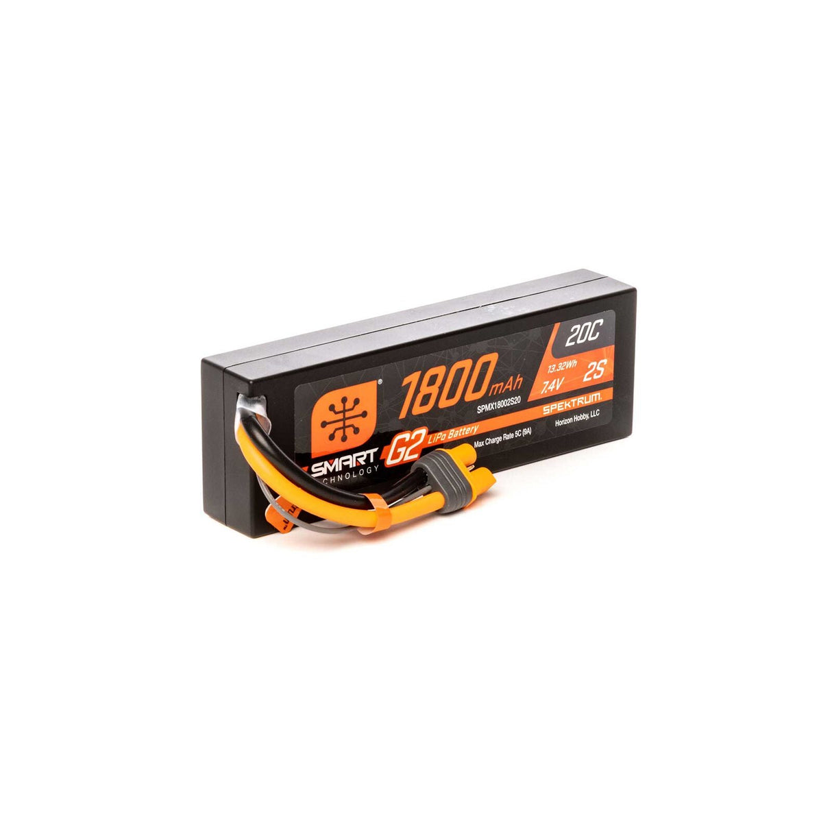 Spektrum SMART 7.4V 1800mAh 2S 20C Smart G2 LiPo Battery: IC3 - SPMX18002S20