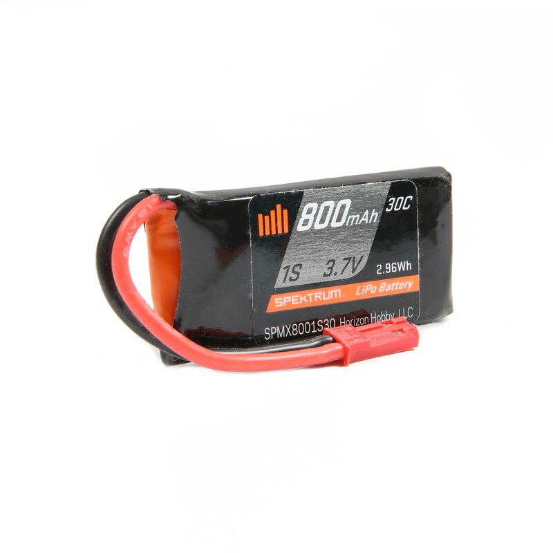 3.7V 800mAh 1S 30C LiPo Battery JST - SPMX8001S30