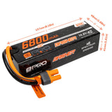 Spektrum 14.8V 6800mAh 4S 120C Smart G2 Pro Basher LiPo Battery: IC5