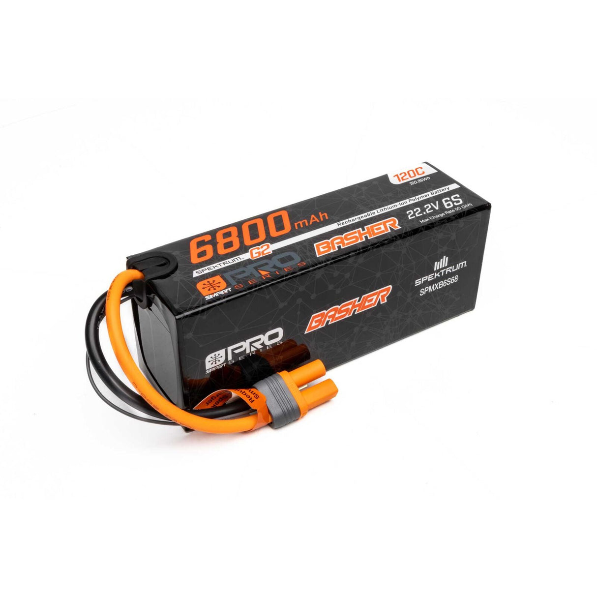 22.2V 6800mAh 6S 120C Smart G2 Pro Basher LiPo: IC5 - SPMXB6S68