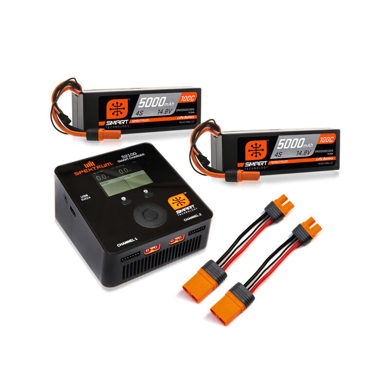 Smart Powerstage 8S Surface Bundle 5000mAh 4S Lio Battery (2) S2100 Charger - SPMXPS8HC