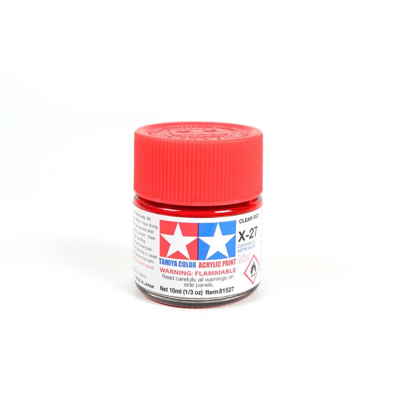 Acrylic Mini X27, Clear Red