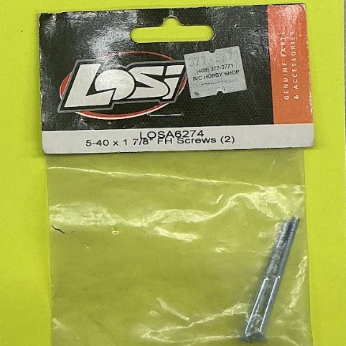 LOSA6274 5-40 x 17/8" FH Screws (2)