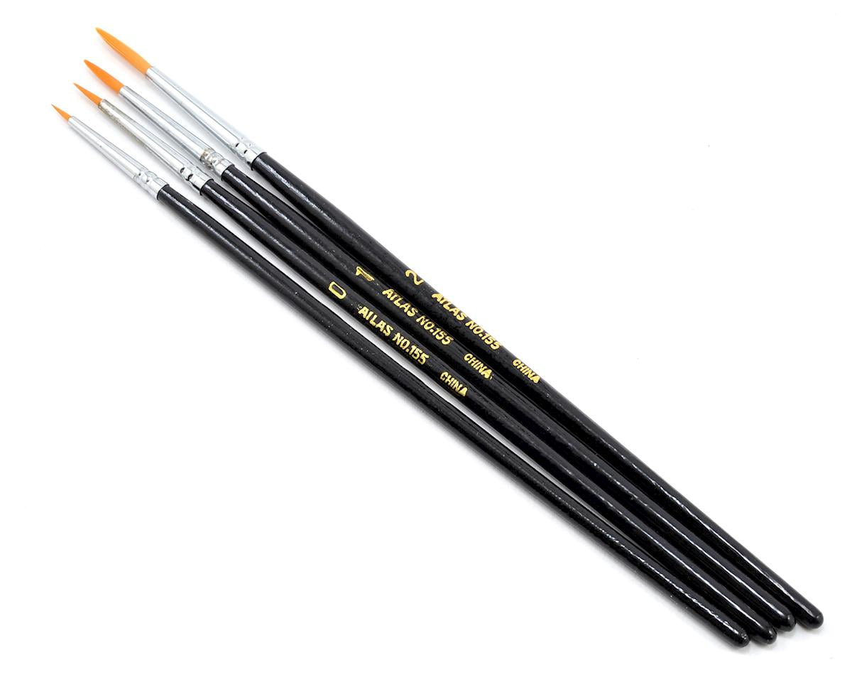 Atlas Brush Taklon Detail Acrylic Round Brush Set (4) - ABS155-4PS