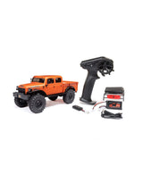 1/24 SCX24 Dodge Power Wagon 4WD Rock Crawler Brushed RTR, Orange (Extra battery DYNB0012) - AXI00007T1