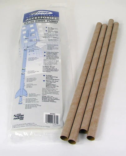 Estes Rockets BT-20 Body Tube for Model Rockets (4 pk) - EST3085