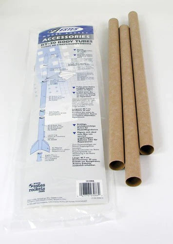 Estes Rockets BT-50 Body Tube for Model Rockets (3 pk) - EST3086