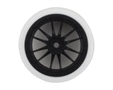 Firebrand RC Char XDR9 5° Pre-Mounted Slick Drift Tires (4) (Black/White) w/Blizzard Tires, 12mm Hex & 9mm Offset - FBR1WHECHR602