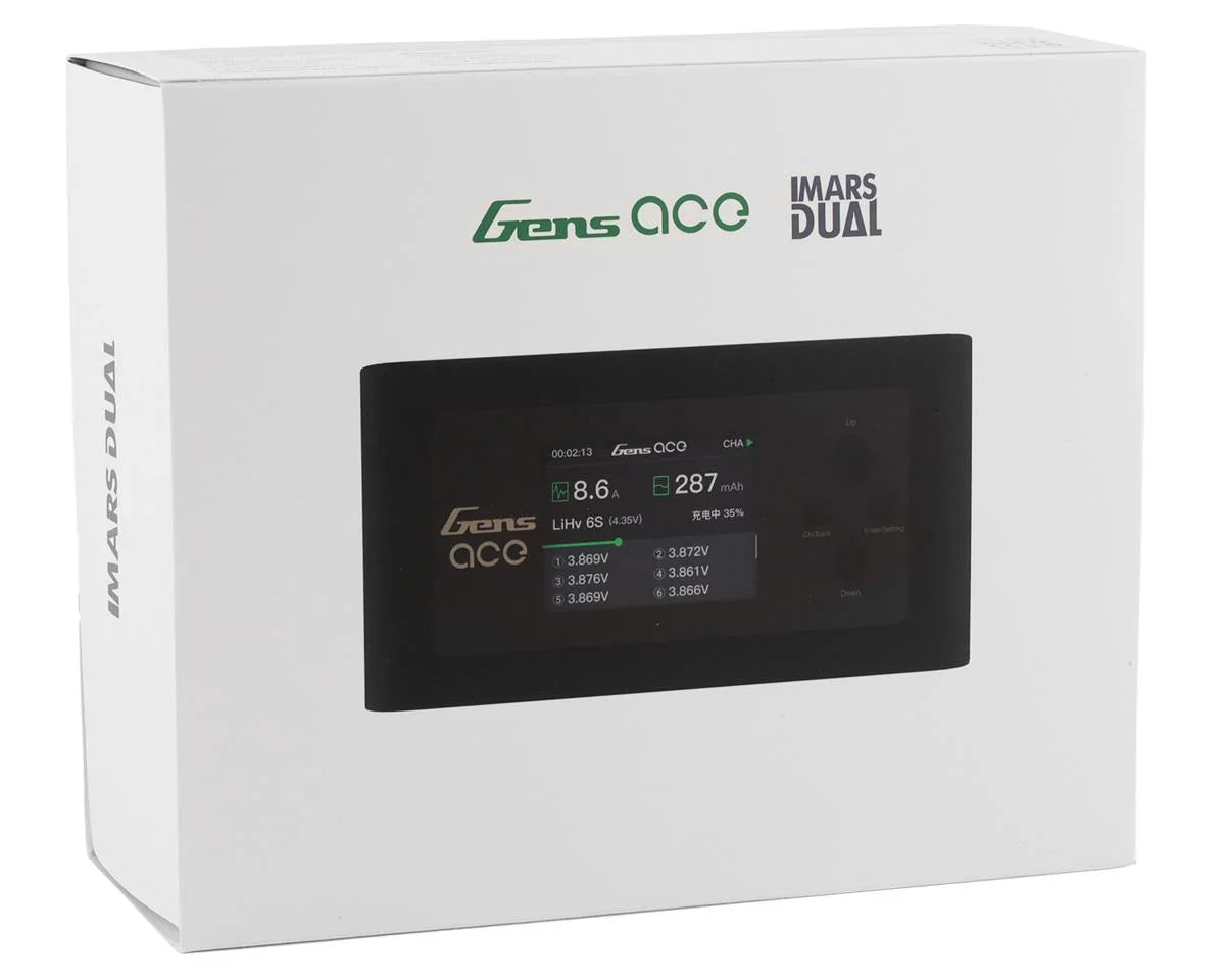 Gens Ace IMars Dual Port AC/DC Charger (6S/15A/100W x 2) - GEA200WDUAL-UW