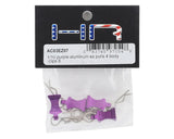 Hot Racing 1/10 Aluminum EZ Pulls w/Body Clips (Purple) (4) - HRAAC03EZ07