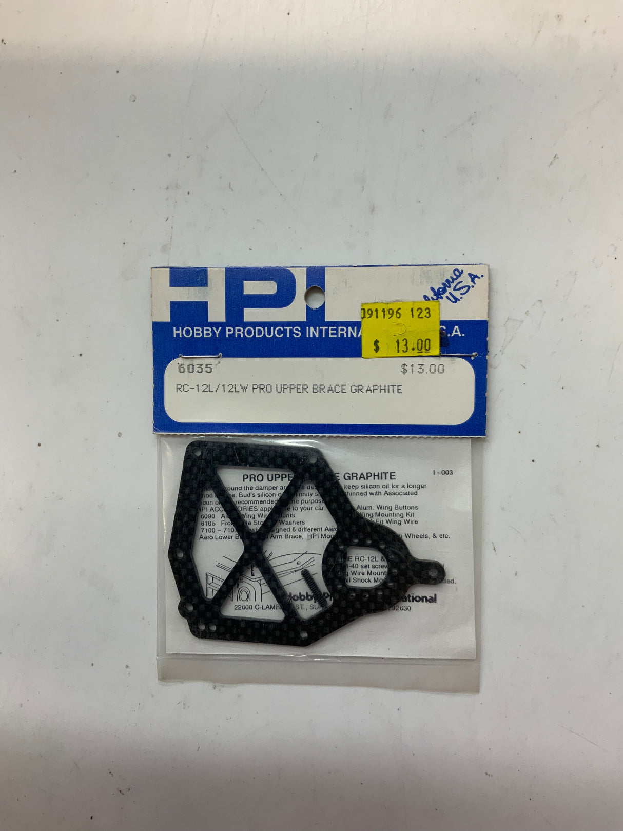 HPI 6035 RC-12/12LW pro upper brace graphite.
