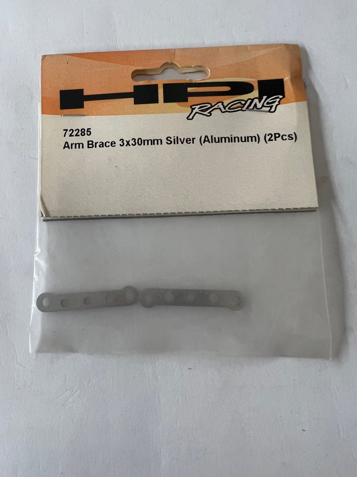 HPI 72285 ARM BRACE 3X30MM SILVER ALUMINUM 2PCS