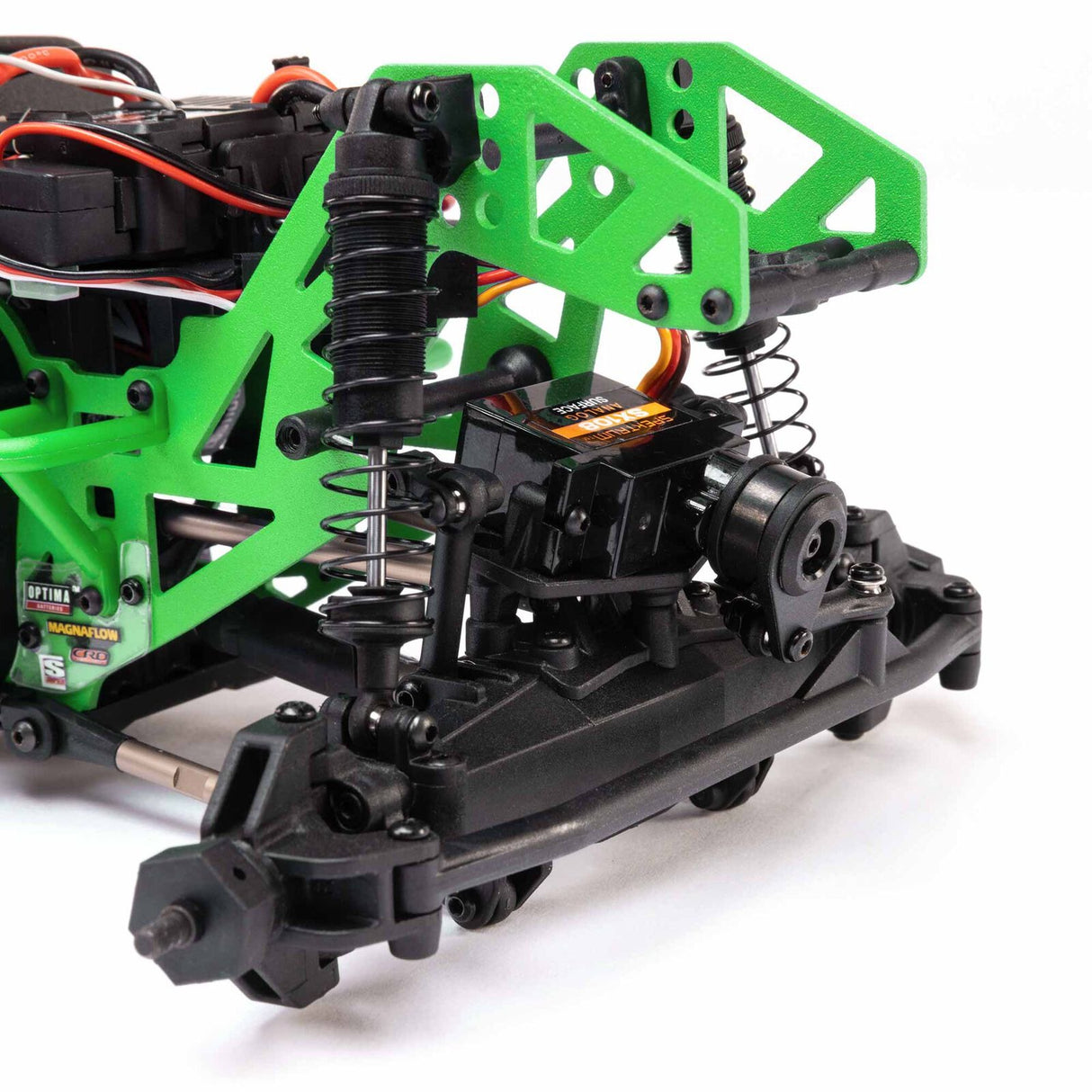 1/18 Mini LMT Grave Digger 2S 4X4 RTR Brushed Monster Truck (Battery & Charger Included), Green