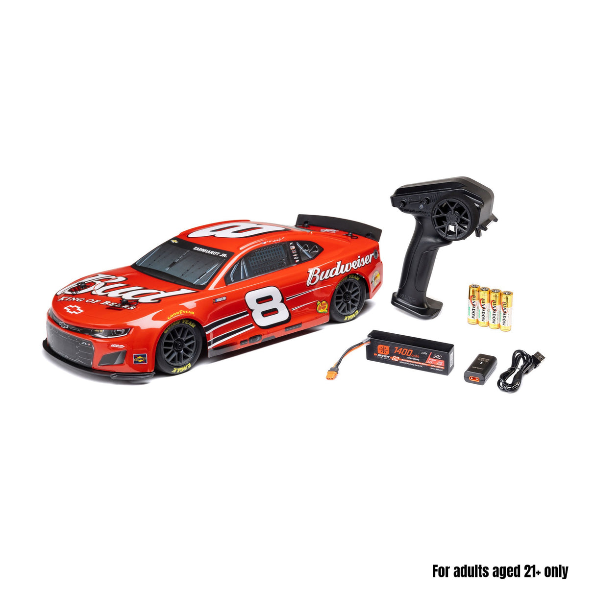 1/12 Losi NASCAR Dale Earnhardt Jr. No. 8 Budweiser (Battery & Charger Included)