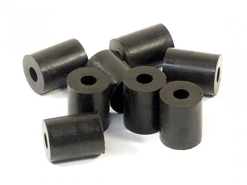 HPI #87058 - RUBBER TUBE 3x8x10mm (SHAPED/BLACK/8pcs)