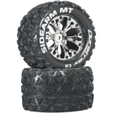 Sidearm MT 2.8" Mounted 1/2" Offset C2 Tires, Chrome (2)