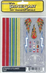 P307 Stripe & Flame Decal