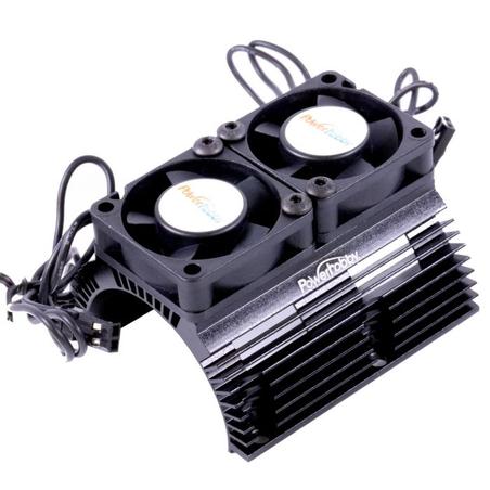 Power Hobby - Power Hobby Heat Sink w/ Twin Tornado High Speed Fans, for 1/8 Motors, Black