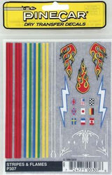 P307 Stripe & Flame Decal