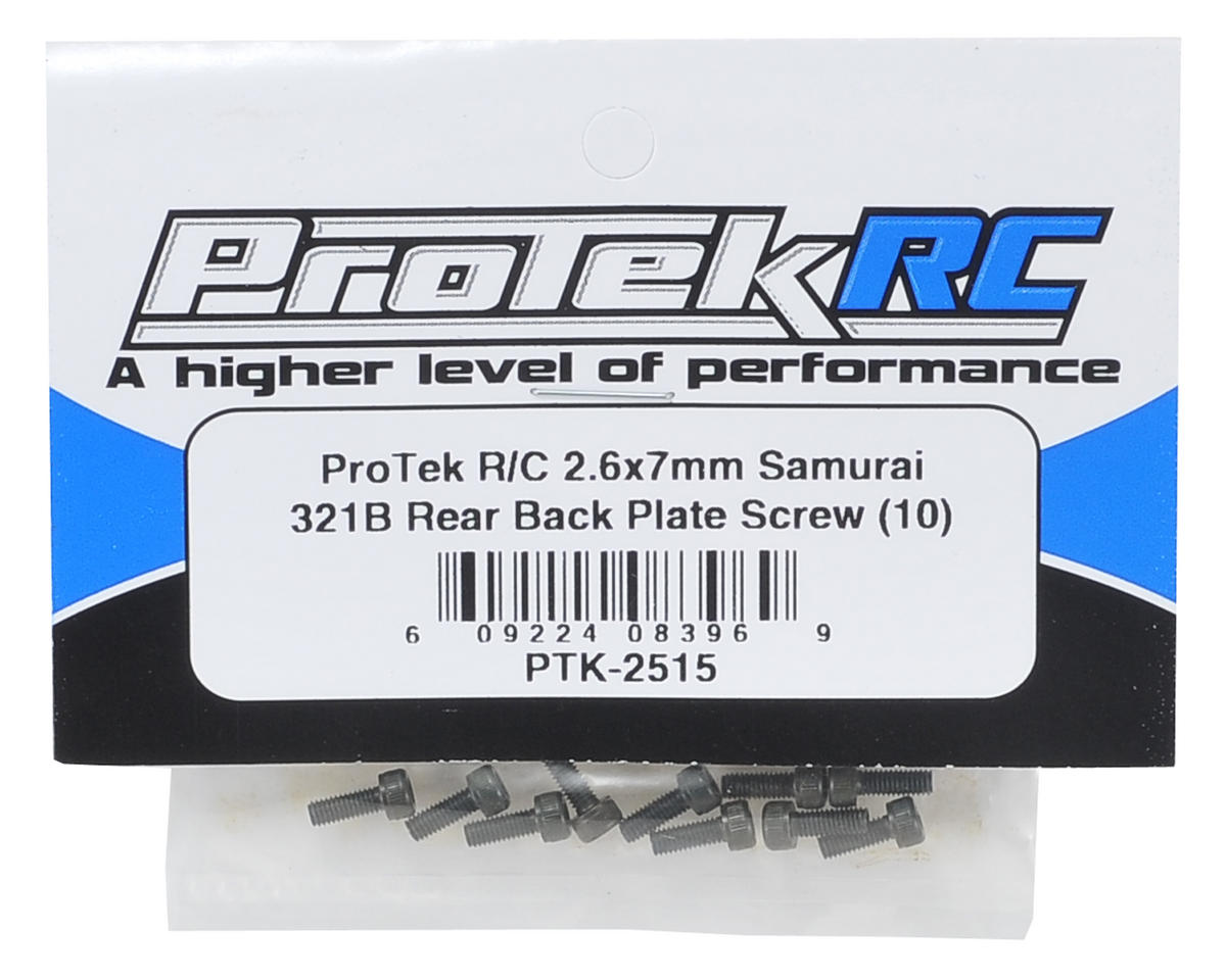 ProTek RC 2.6x7mm Samurai RM.1, RM, S03 & R03 Rear Back Plate Screw (10) - PTK-2515