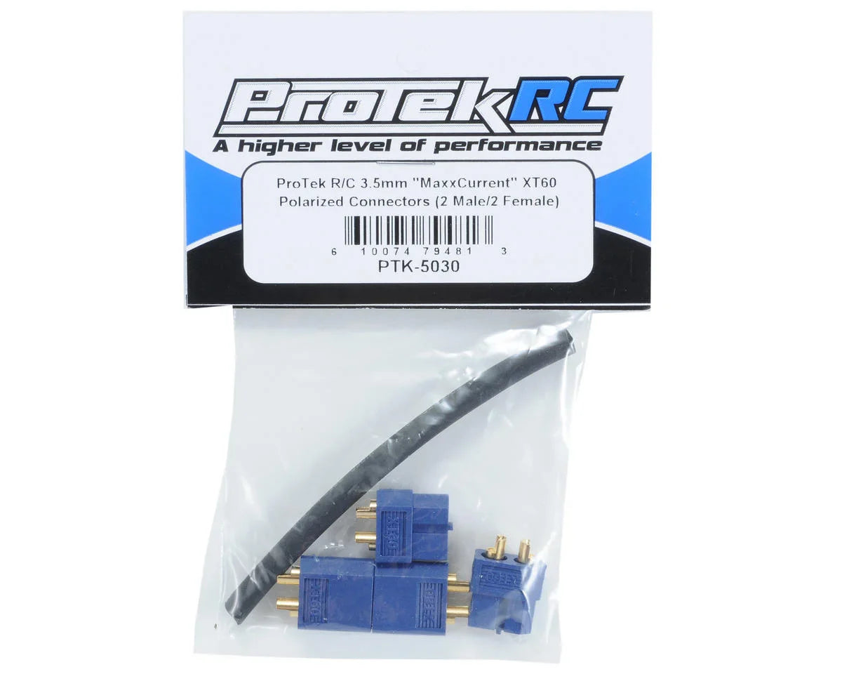 ProTek RC 3.5mm "TruCurrent" XT60 Polarized Connectors (2 Male/2 Female) - PTK-5030