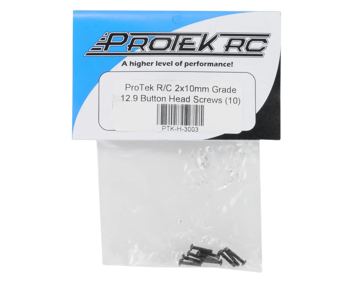 ProTek RC 2x10mm "High Strength" Button Head Screws (10) - PTK-H-3003