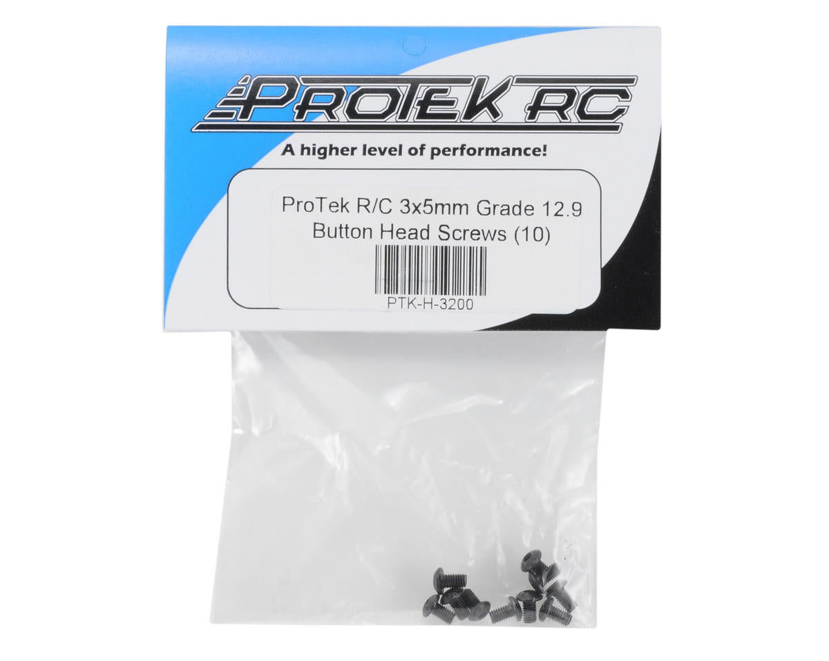 ProTek RC 3x5mm "High Strength" Button Head Screws (10) - PTK-H-3200
