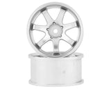 RC Art Evolve GF-R 6-Spoke Drift Wheels (Matte Silver) (2) (6mm Offset) w/12mm Hex - RCA-ART-4406MS