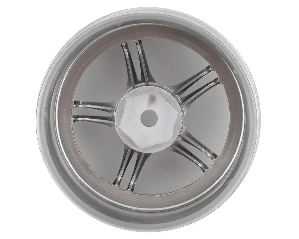 RC Art SSR Professor SPX 5-Split Spoke Drift Wheels (Chrome Silver) (2) (Deep Face 8mm Offset) w/12mm Hex - RCA-ART-WW-0108CS