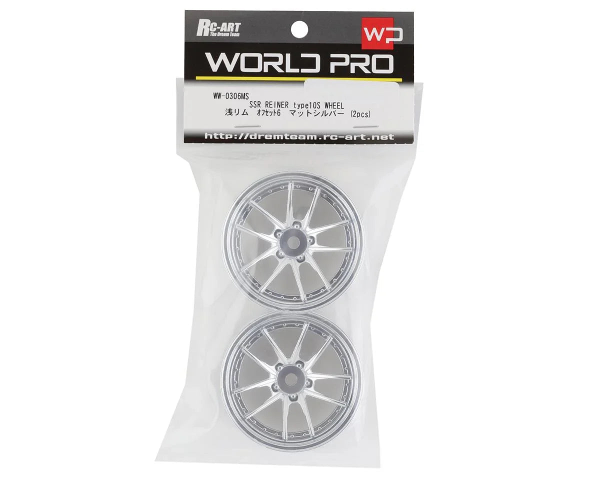 RC Art SSR Reiner Type 10S 5-Split Spoke Drift Wheels (Matte Silver) (2) (6mm Offset) w/12mm Hex - RCA-ART-WW-0306MS