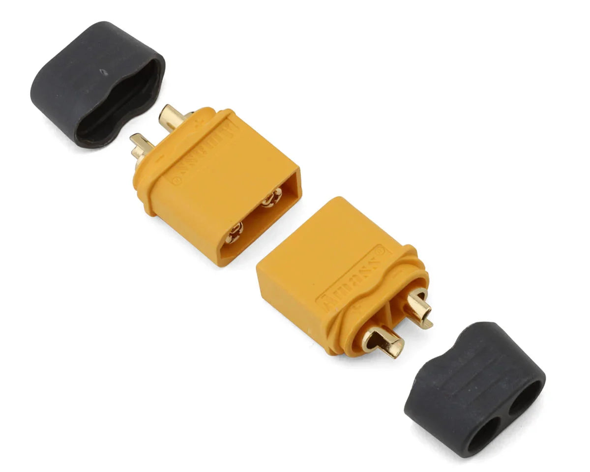 Samix XT60 Connectors w/Wire Covers (2 Male) - SAMCXT60H-002M
