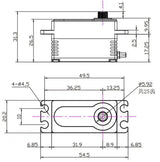 Reef's RC - RAW800LP Brass Edition, Fully Programmable, Brushless Low Profile Servo - SEHREEFS160