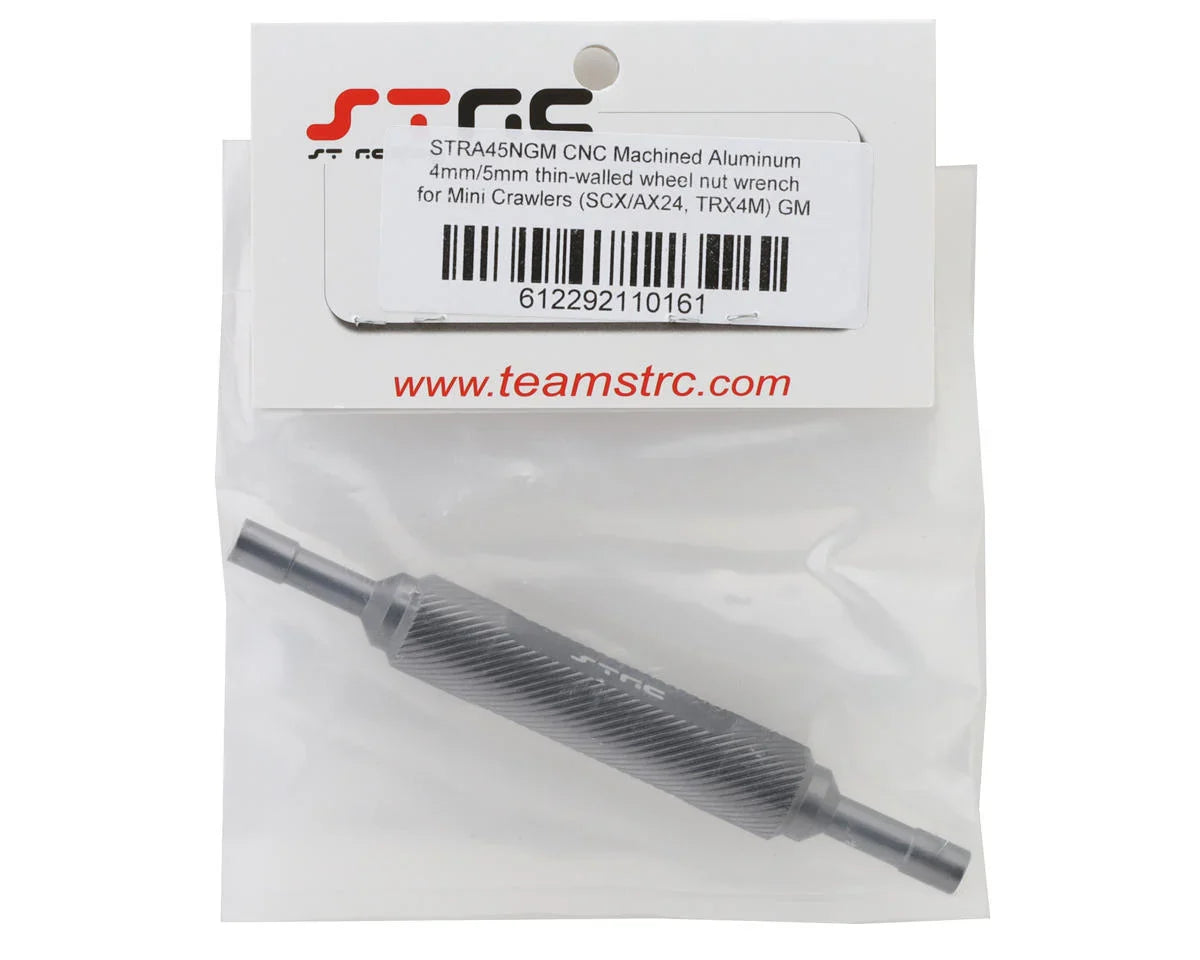 ST Racing Concepts Mini Crawler Aluminum Thin-Walled Wheel Nut Wrench (Gun-Metal) (4mm/5mm) - SPTSTRA45NGM