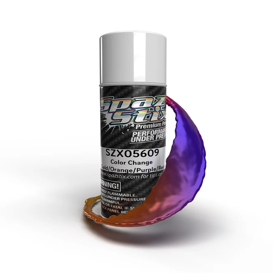Spaz Stix Color Change Aerosol Paint, Gold/Orange/Purple/Red, 3.5oz Can