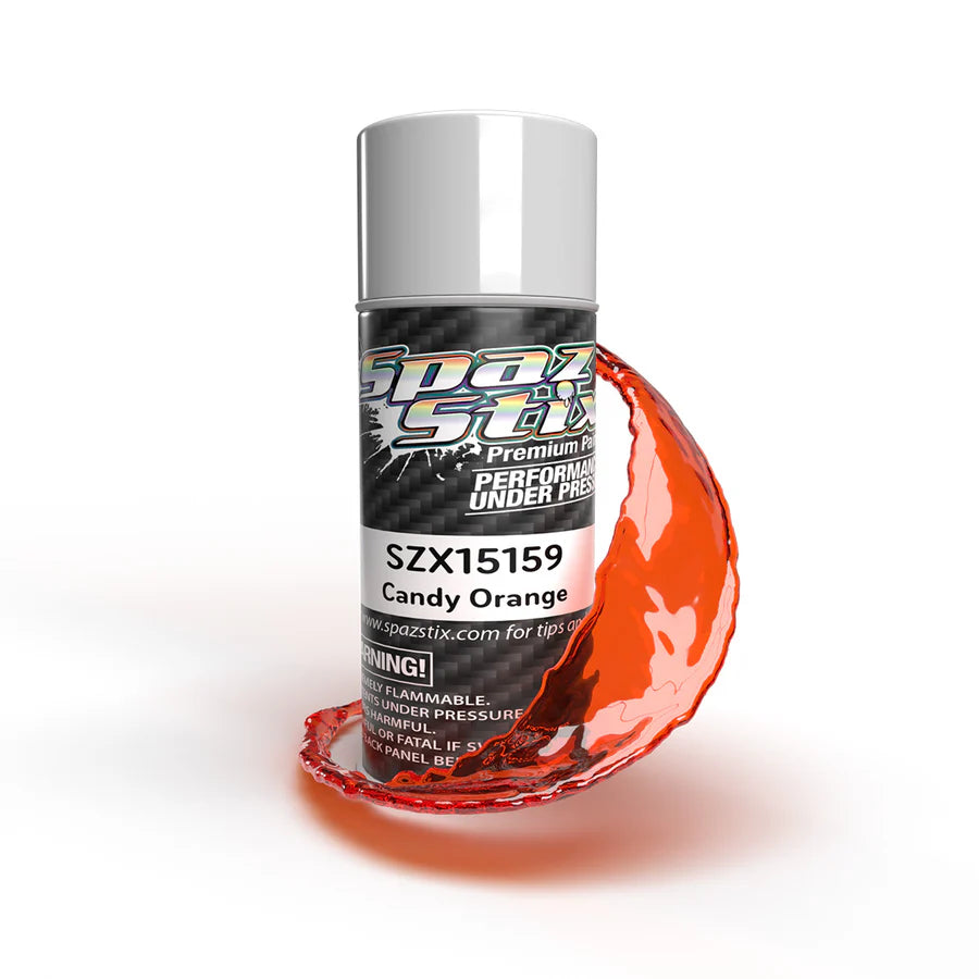 Spaz Stix Candy Orange Aerosol Paint, 3.5oz Can