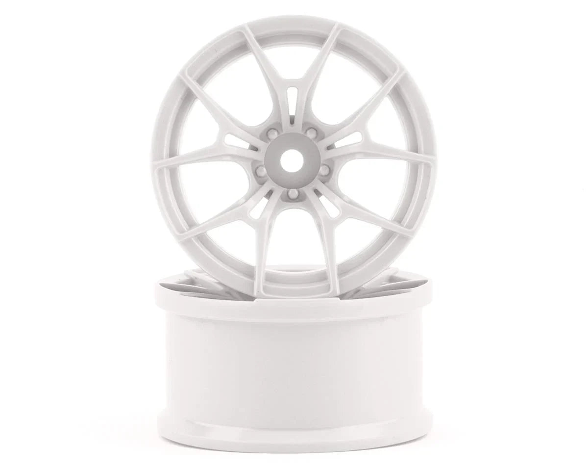 Topline FX Sport "Hard Type" Multi-Spoke Drift Wheels (White) (2) (6mm Offset) w/12mm Hex - TDW-069WH