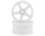 Topline N Model V3 High Traction Drift Wheels (White) (2) (7mm Offset) w/12mm Hex - TDW-074WH