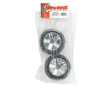 Traxxas Anaconda Tires w/All-Star Front Wheels (2) (Jato) (Chrome) (Standard) - TRA5577R