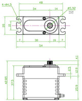 Reef's RC - Raw 500 High Torque High Speed HV Waterproof Brushless Servo .095/500 @7.4V - SEHREEFS54